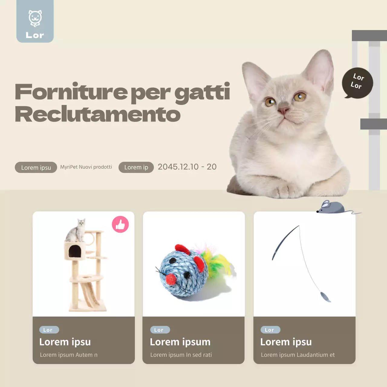 Promuovete il vostro evento presso il team di recensori di Yellow's Adorable Pet Supplies