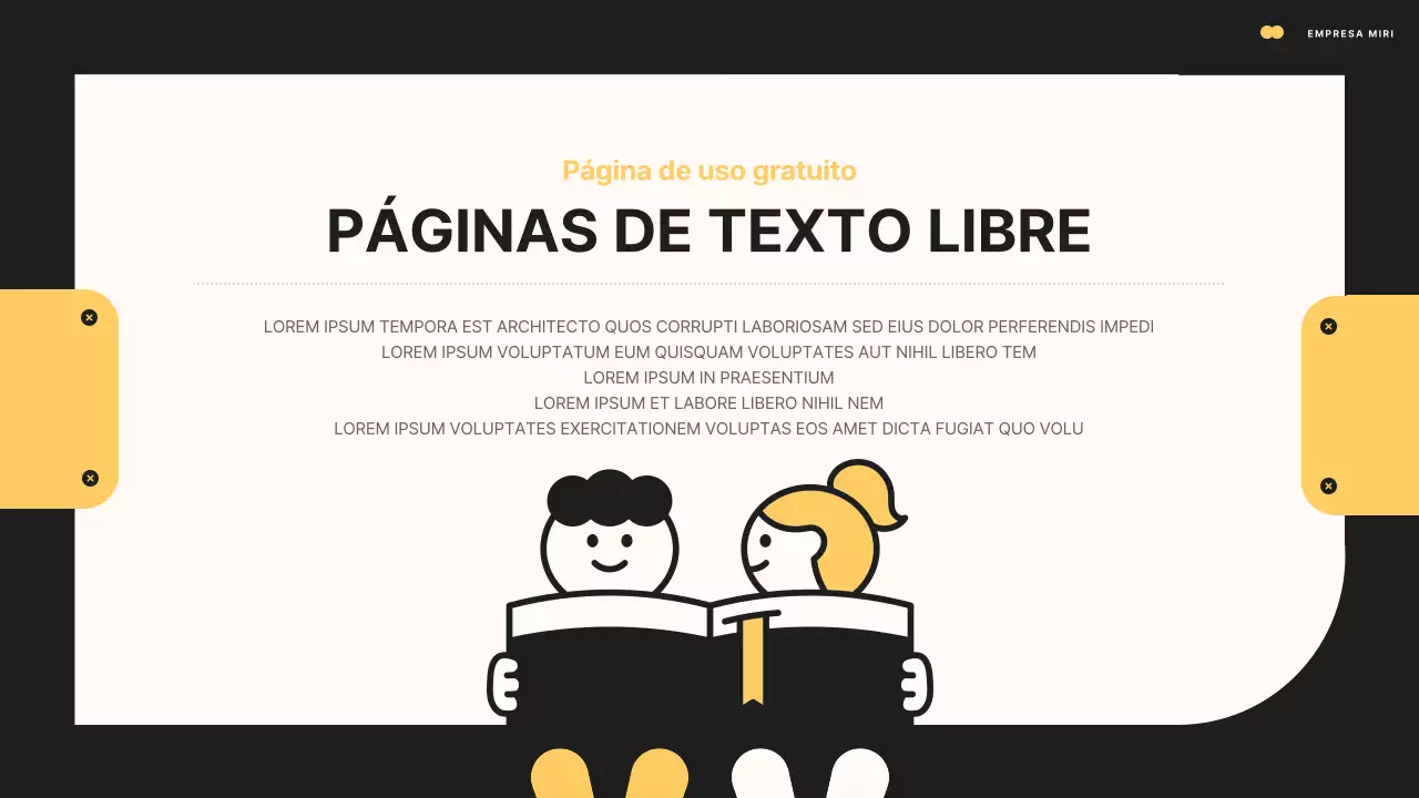Presentación minimalista en amarillo y negro