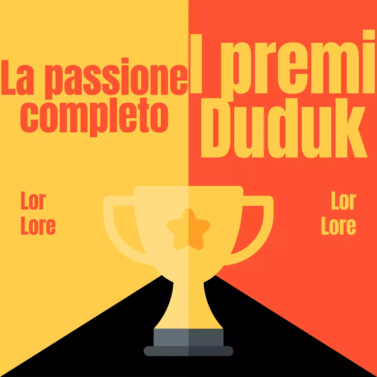 Il nostro popolare concorso retrò arancione e giallo