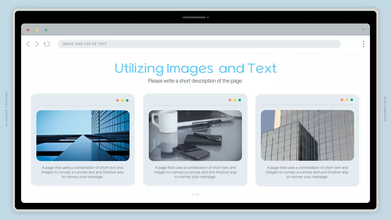 블루 모던 태블릿 프레젠테이션