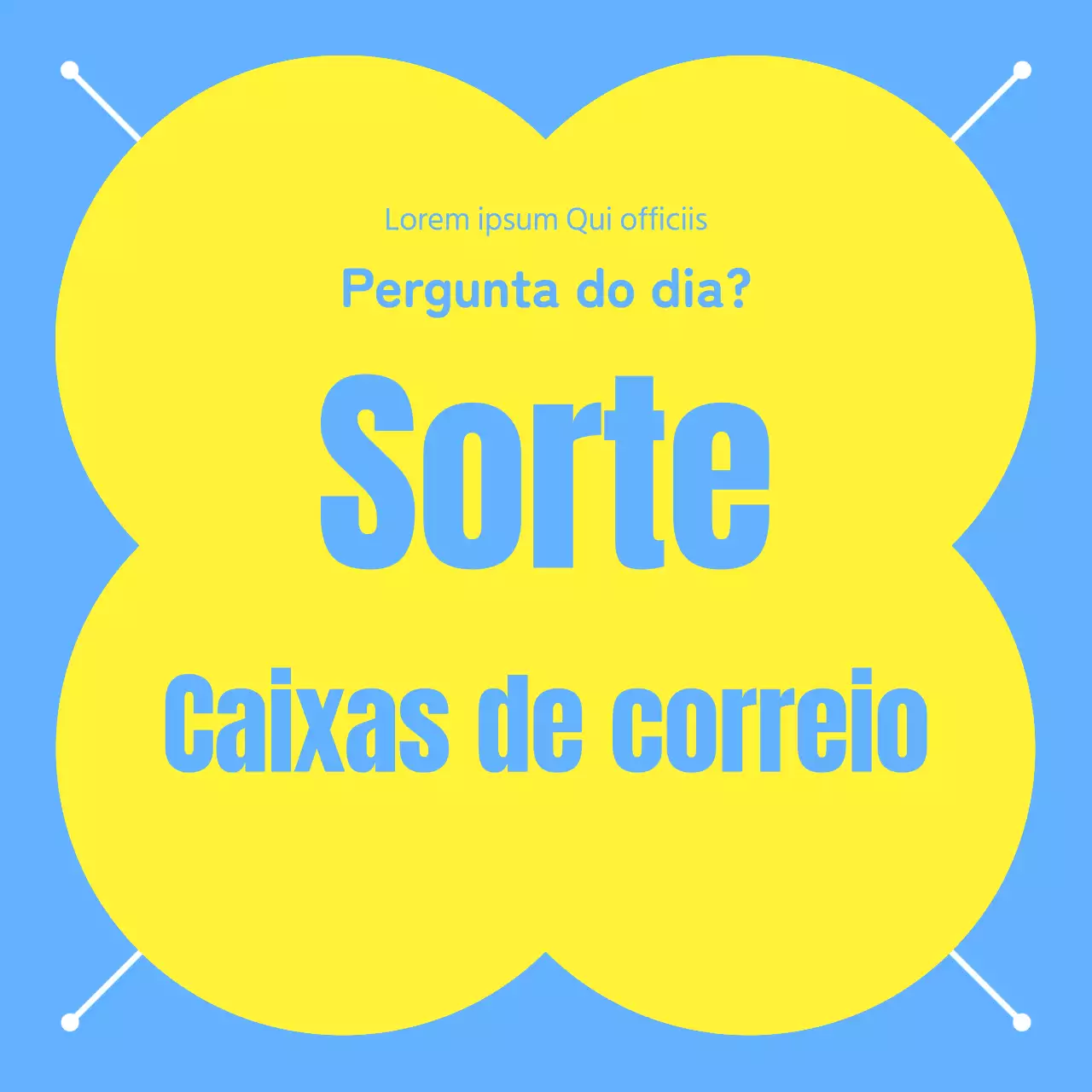 Um guia de aconselhamento kitsch azul claro e amarelo