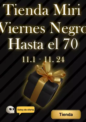 Un sencillo anuncio de rebajas de Black Friday en negro y dorado