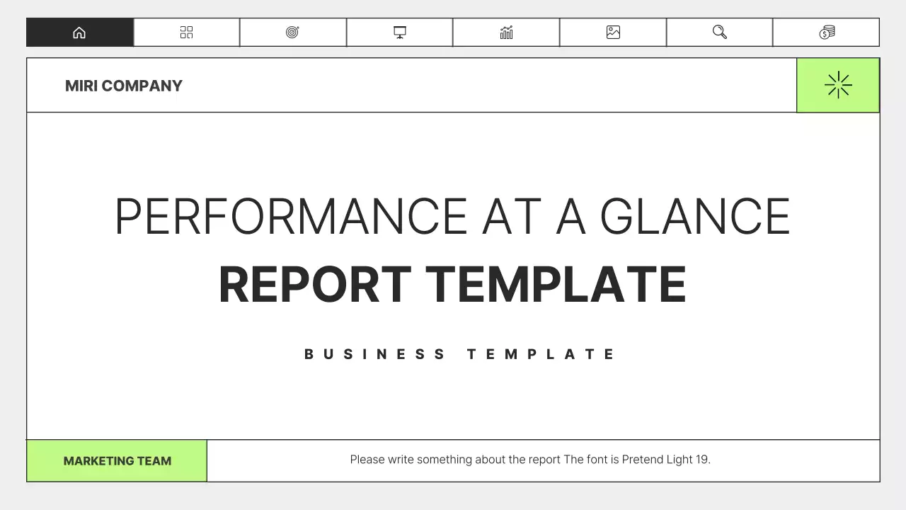 화이트 미니멀 퍼포먼스 보고서 템플릿 프레젠테이션