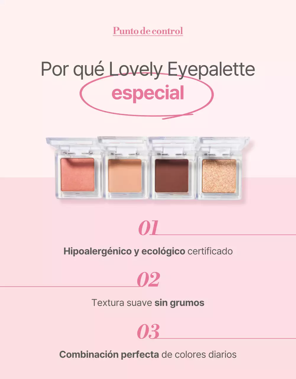 Promover los cosméticos en modernos tonos de rosa