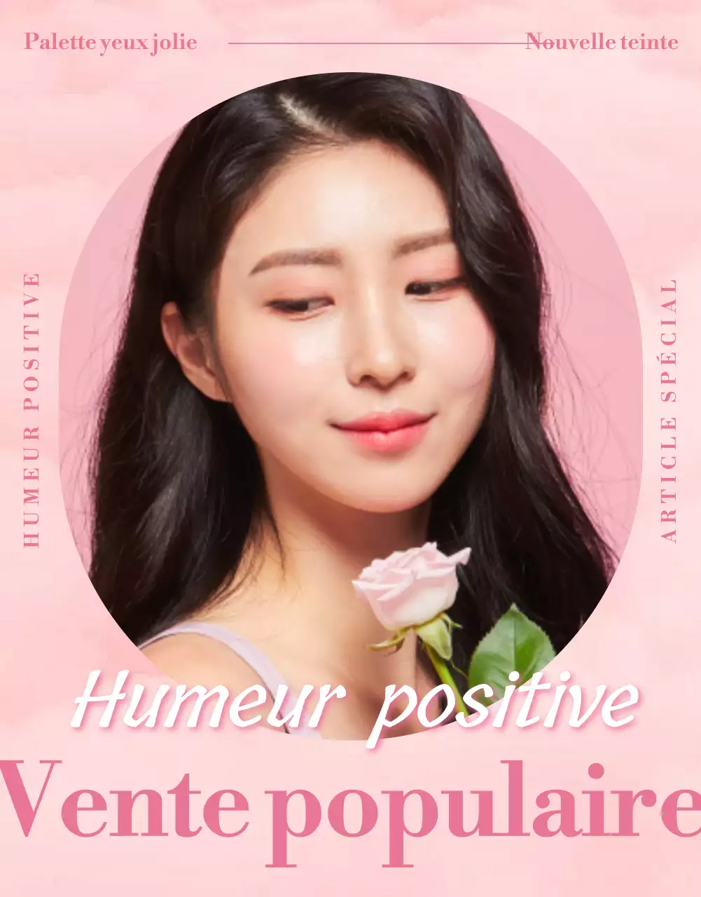 Promouvoir les cosmétiques dans des tons modernes de rose