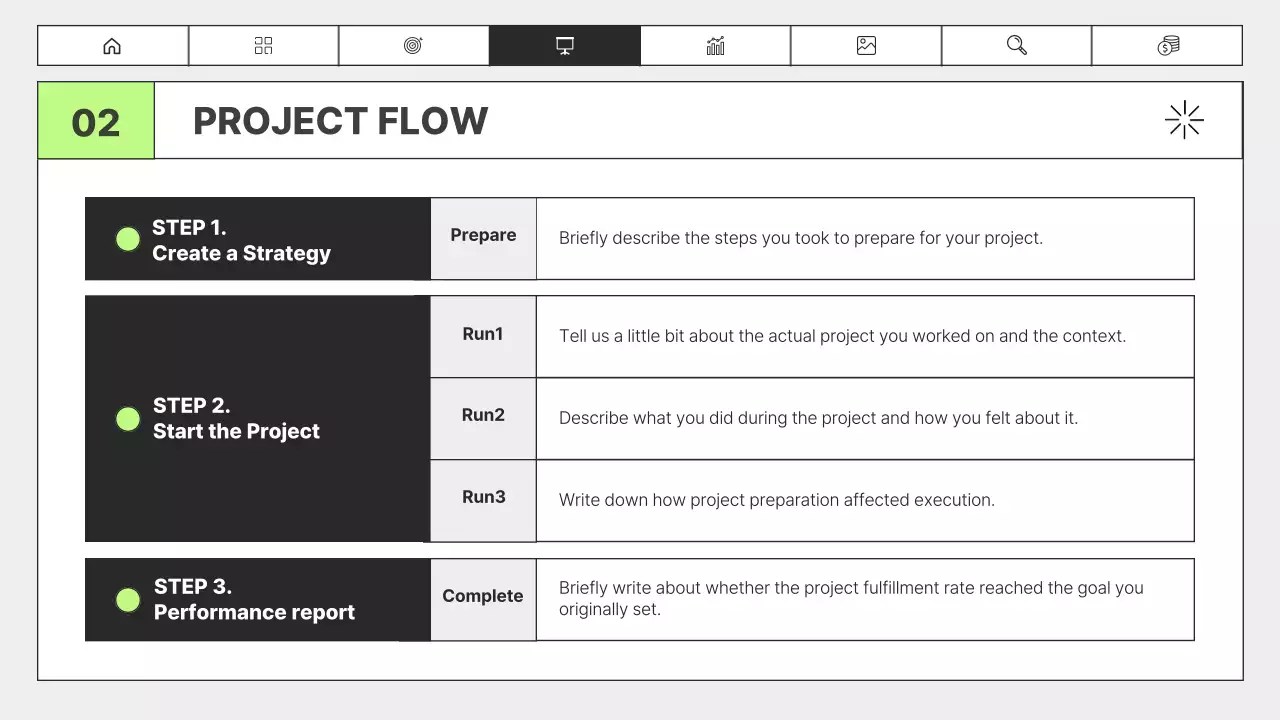 화이트 미니멀 퍼포먼스 보고서 템플릿 프레젠테이션