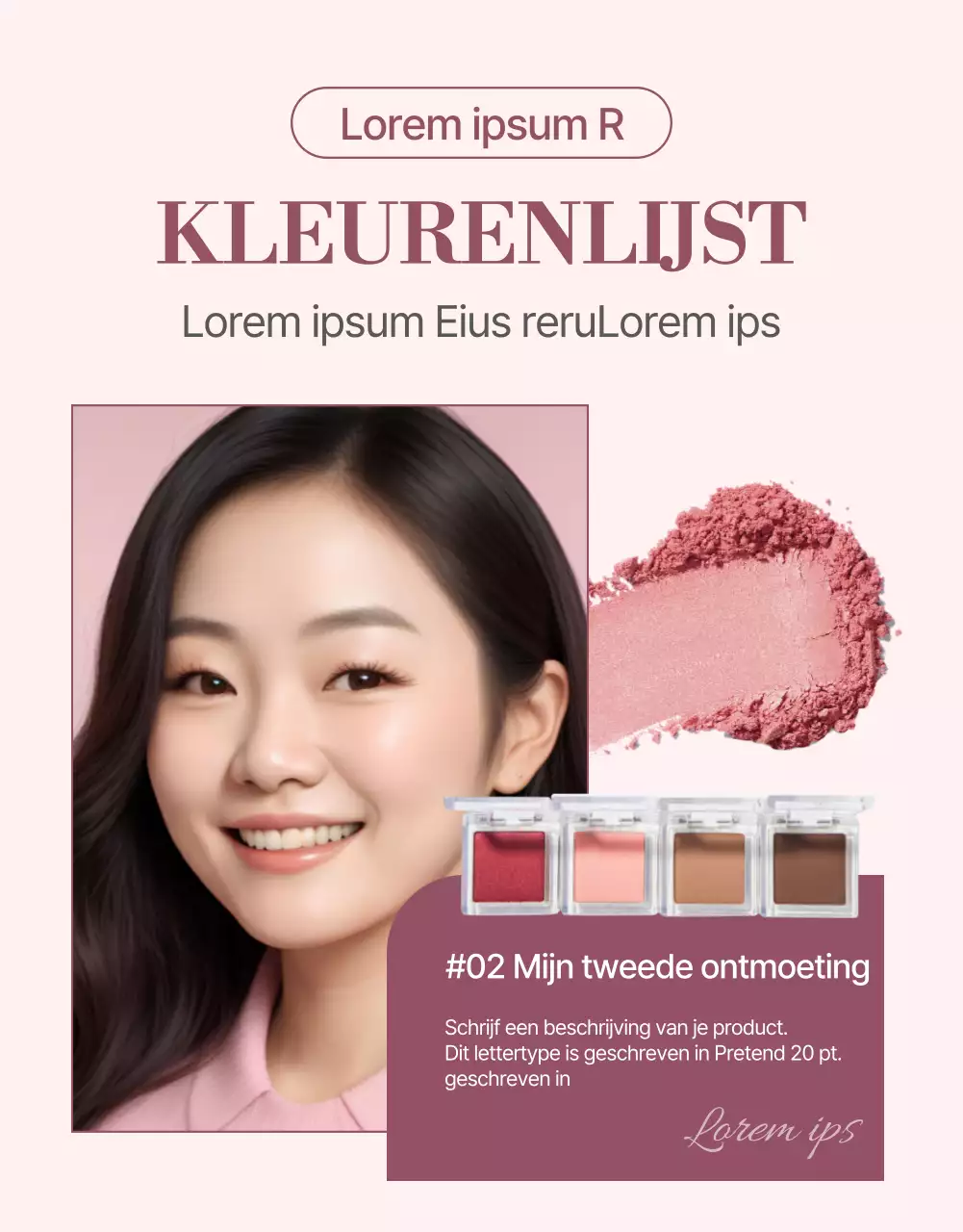 Promoot cosmetica in moderne roze tinten