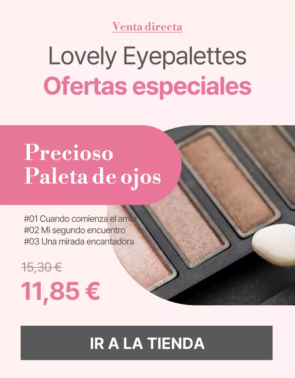 Promover los cosméticos en modernos tonos de rosa