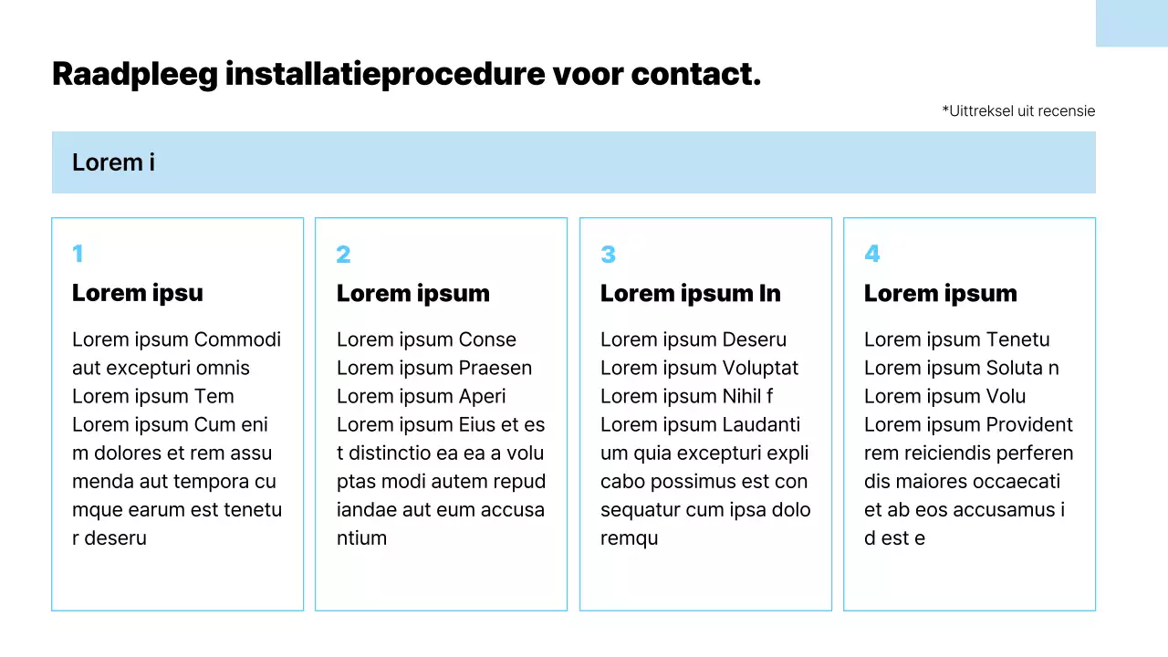 Voorstel voor moderne reclamemedia in lichtblauw