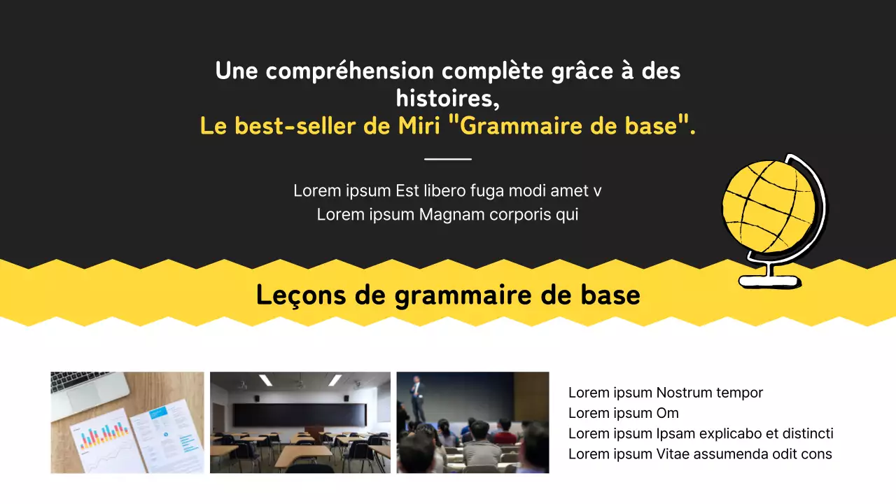Guide de formation à l'apprentissage moderne jaune et noir