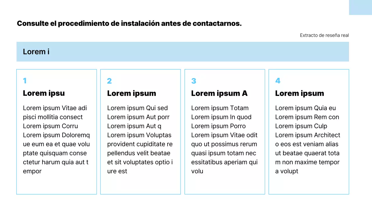 Propuesta de soporte publicitario moderno en azul claro