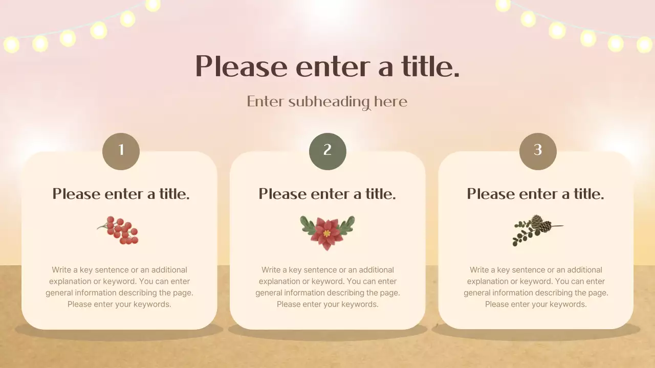 베이지 전통 겨울 가이드 프레젠테이션