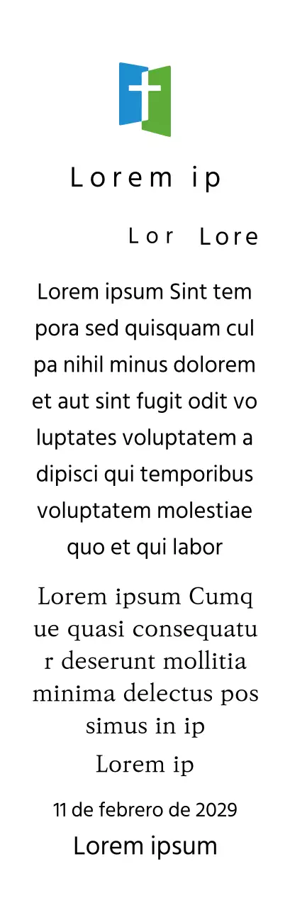 Concepto de placa con logotipo de iglesia