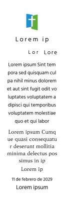 Concepto de placa con logotipo de iglesia