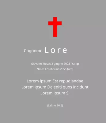 Targhe funebri di concezione cristiana o cattolica con versetti biblici