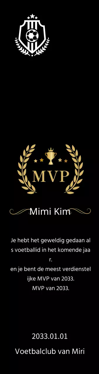 Luxe kampioenschapsborden met gouden lauweren en trofeeën