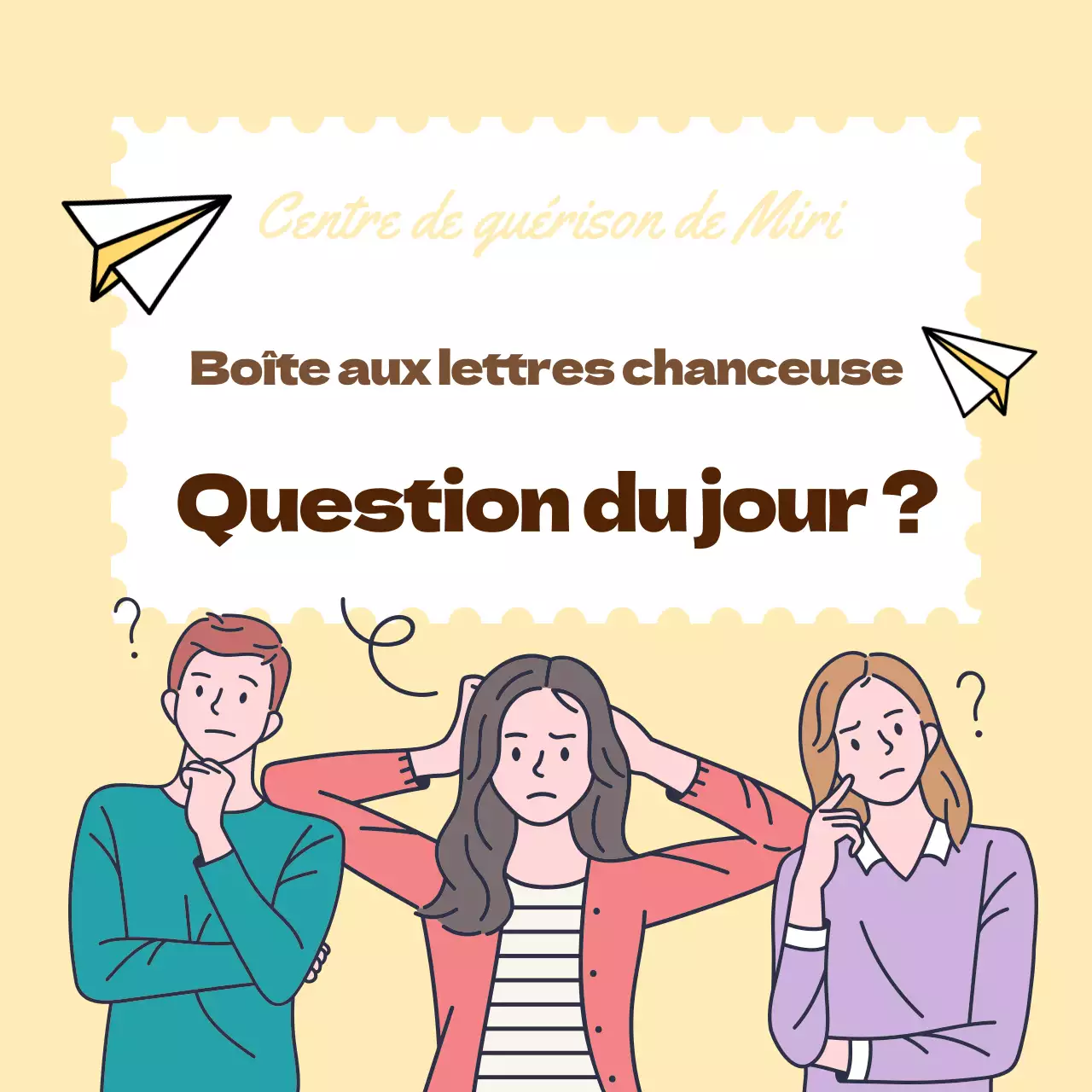 Promouvoir le centre de guérison classique jaune et rose Worry Centre