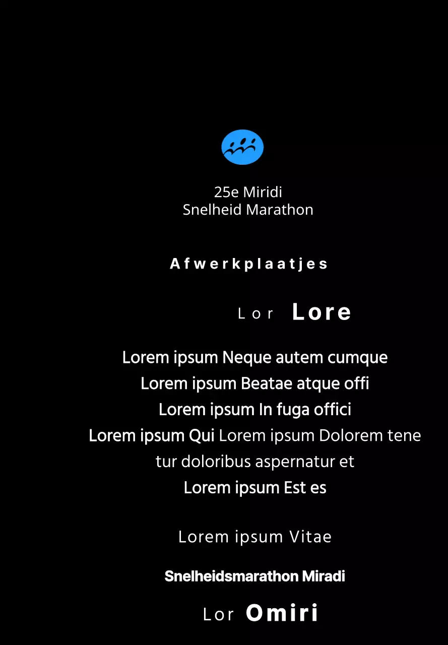 Marathon concept finisher plaquette met eenvoudig logo