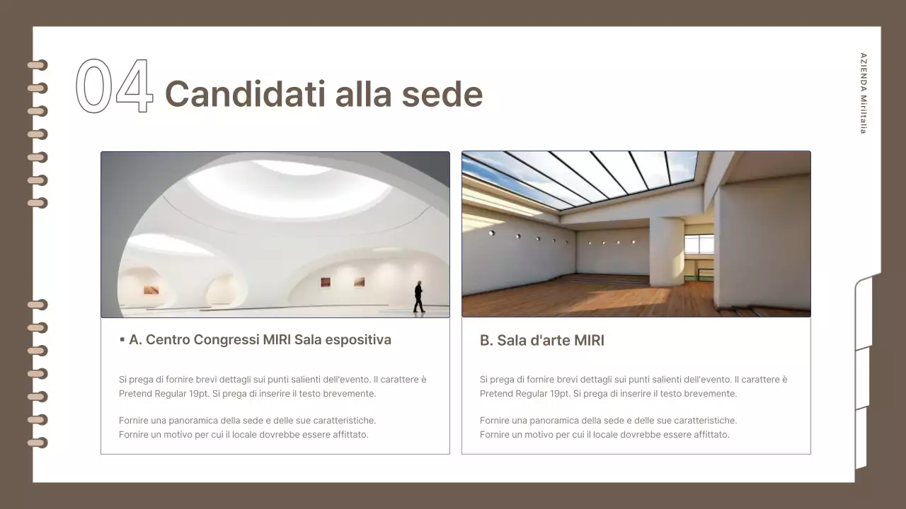 Organizzatore di eventi semplice e di marca in marrone