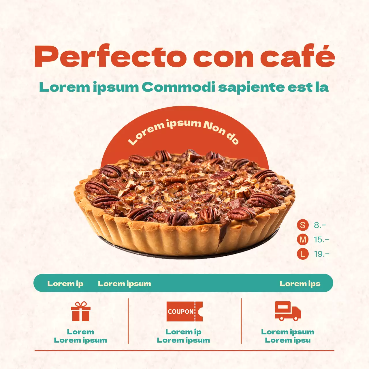 Promueva un menú de postres navideños vintage, rojo y menta