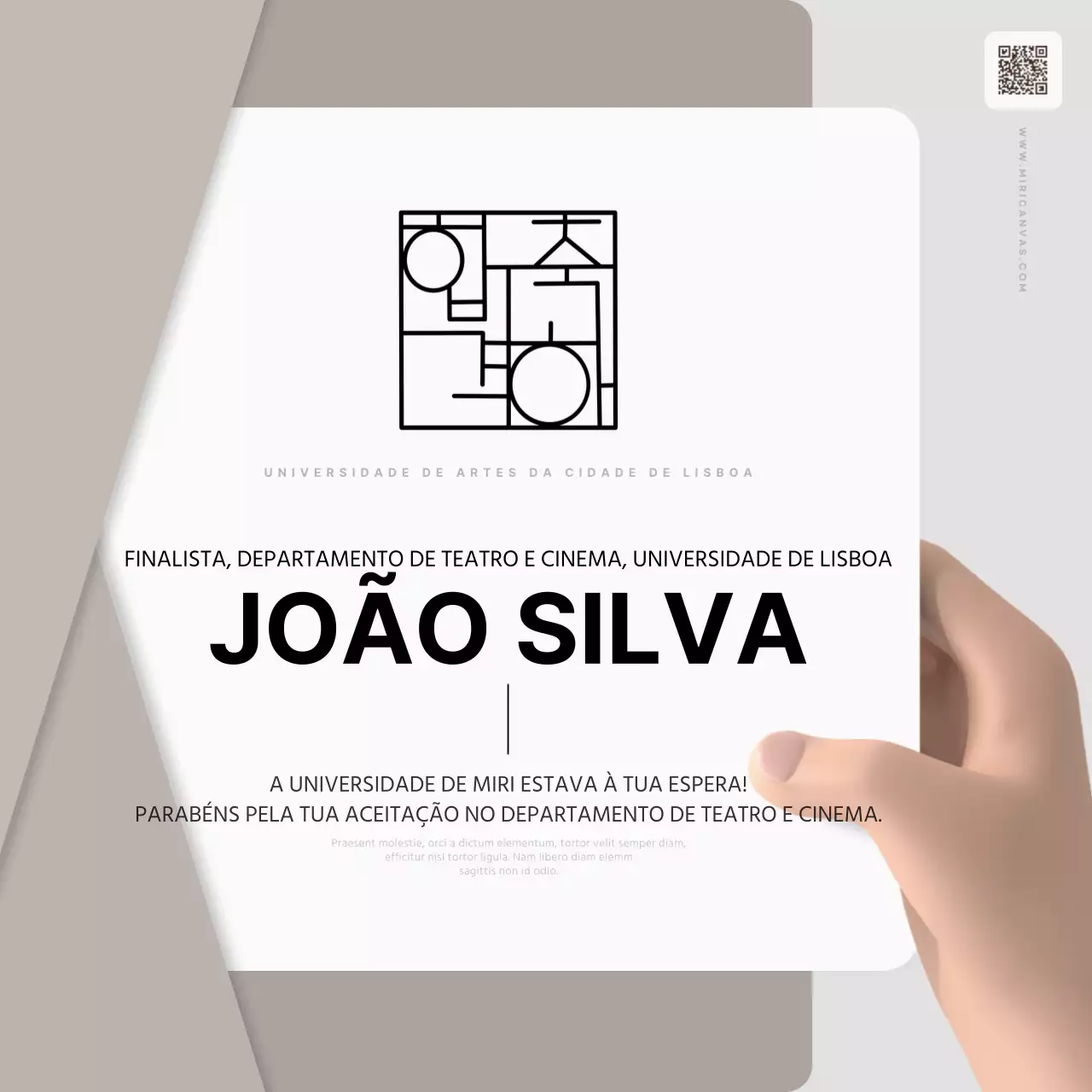 Anúncios de aceitação elegantes em branco e bege
