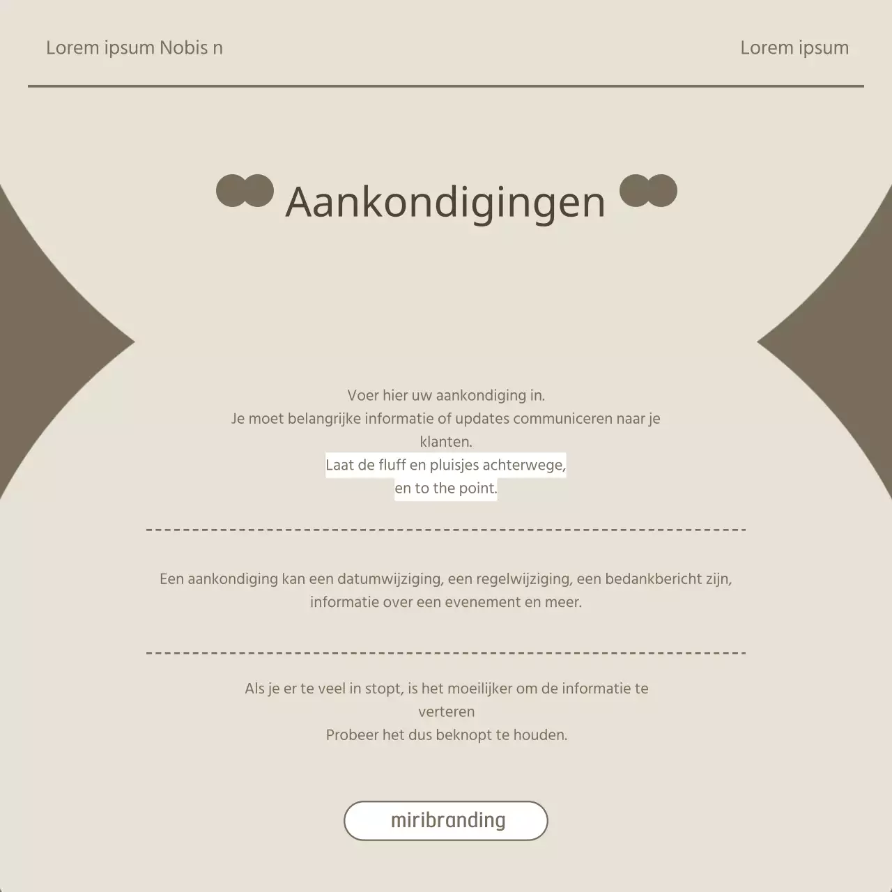 Maak reclame voor een eenvoudig interieur in kaki en beige