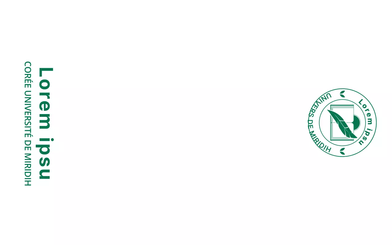 Design de l'école avec une illustration du logo emblématique de l'école