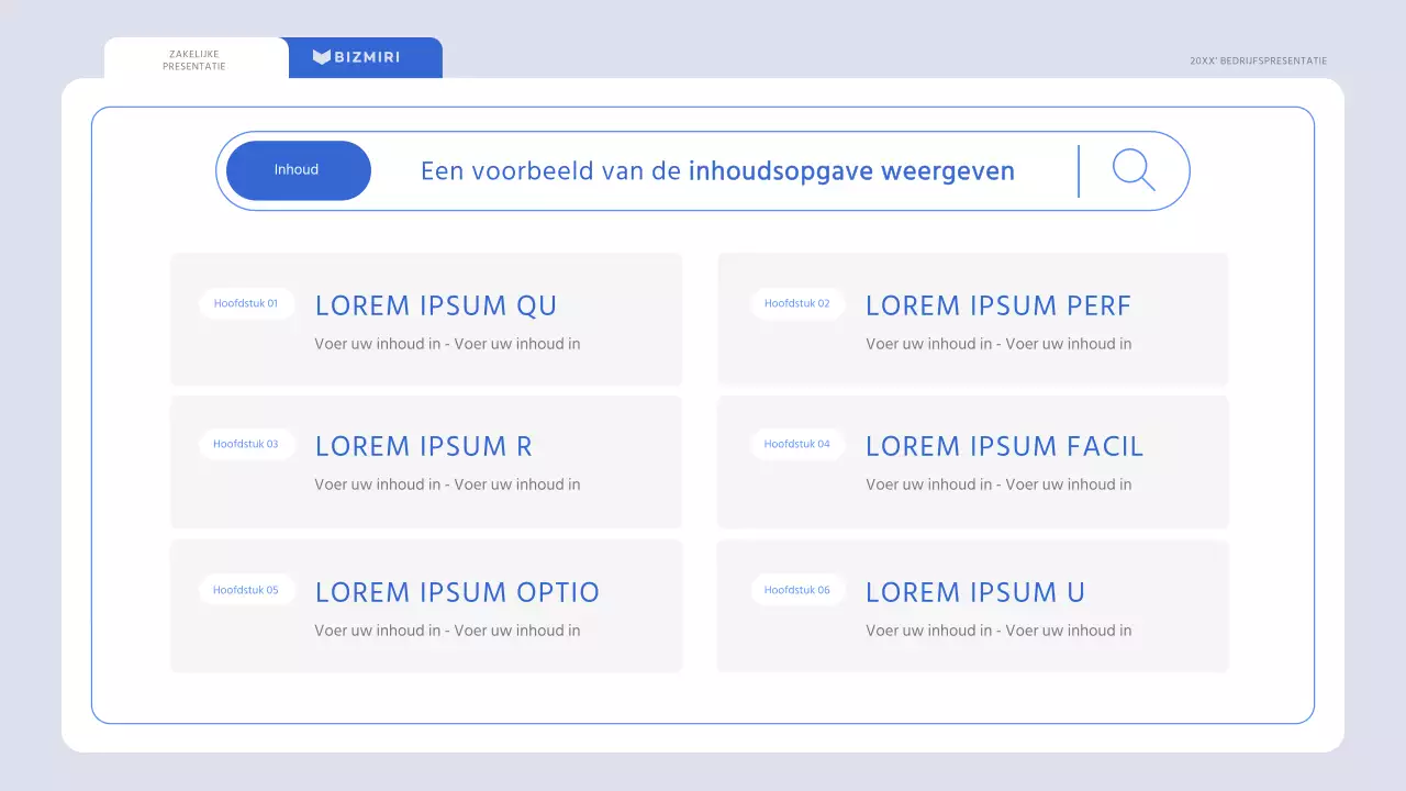 Een minimalistisch marktonderzoeksrapport in lichtblauw
