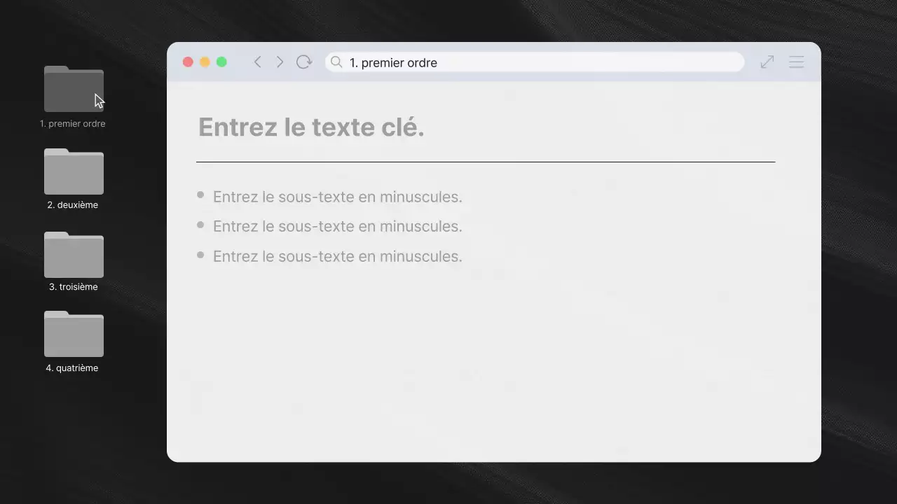 Proposition d'interface utilisateur moderne en noir