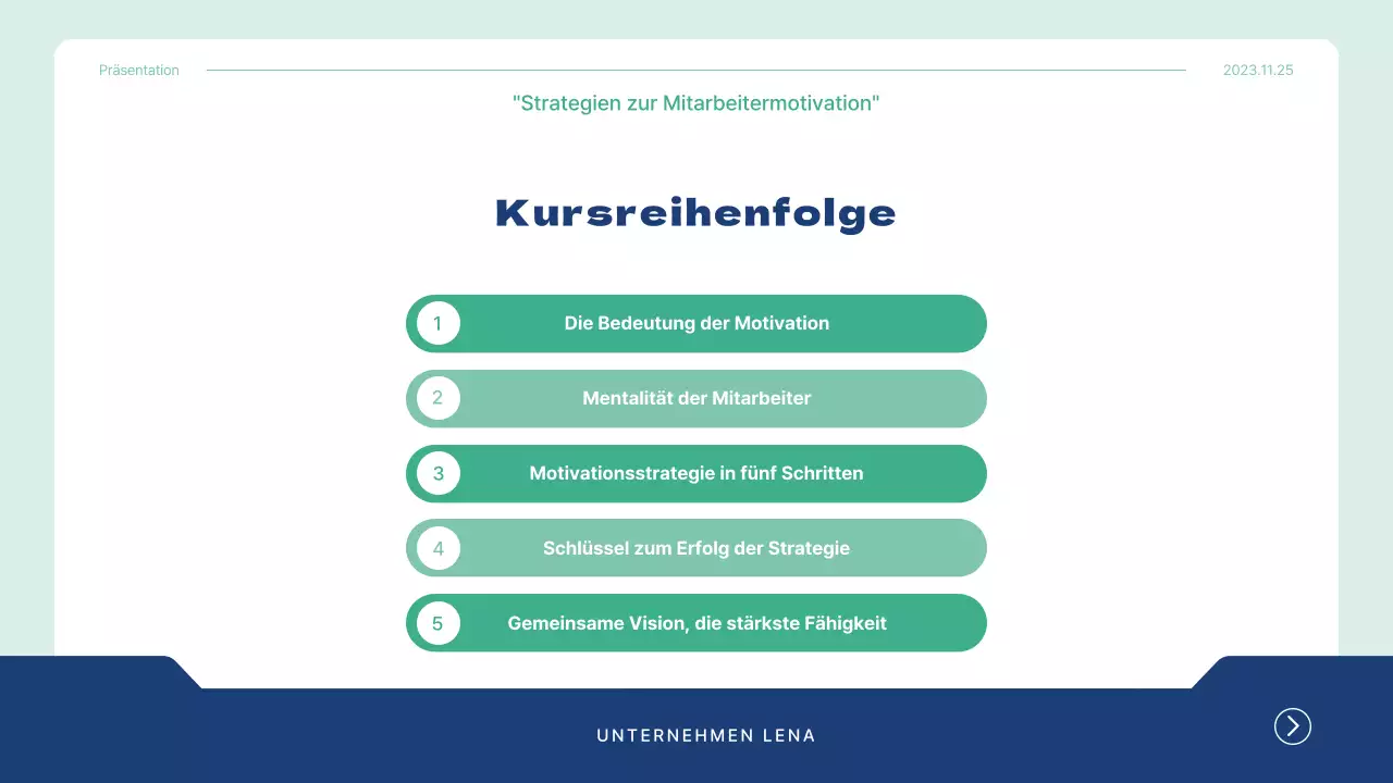 Blue and Mint's Simple Corporate Training Consultancy Unterrichtsplan