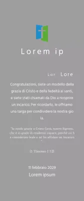 Concetto di targa con logo della chiesa