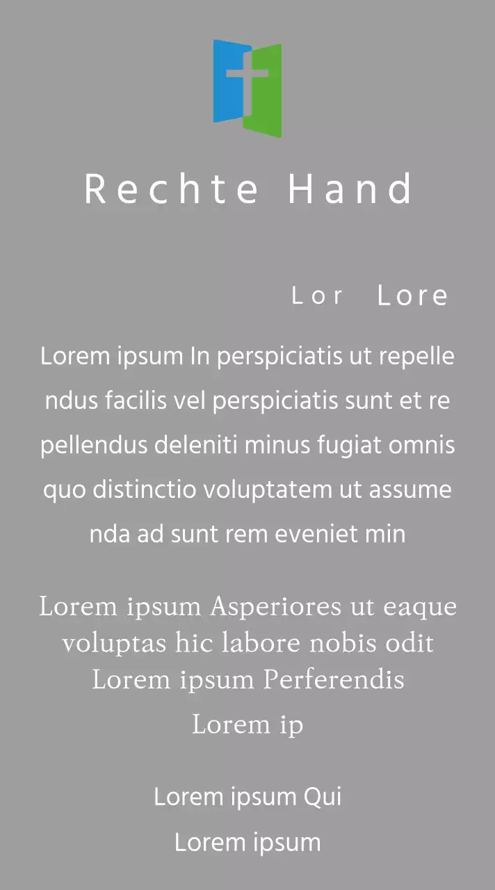 Plakette mit Kirchenlogo Konzept