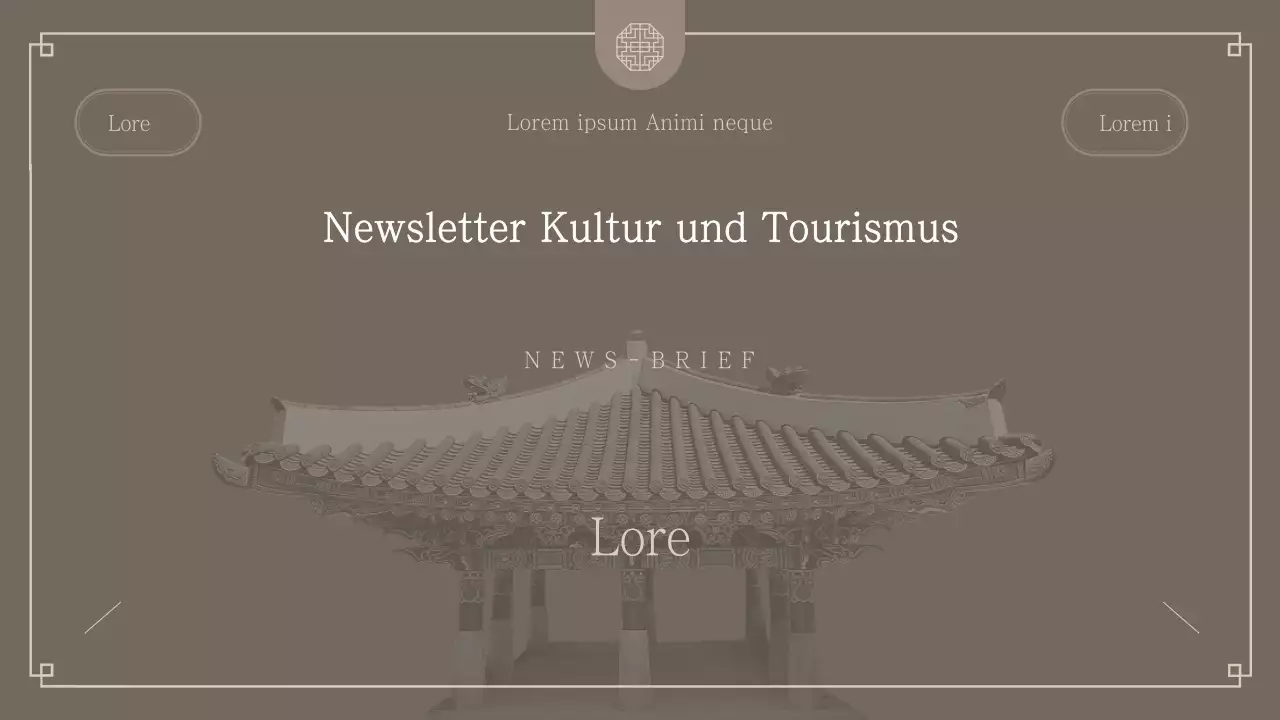 Brown and Simple Kultur und Tourismus Newsletter Magazin