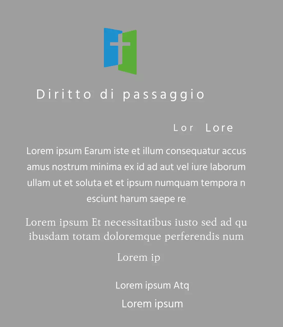 Concetto di targa con logo della chiesa