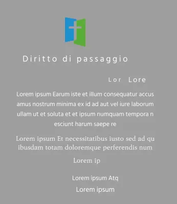 Concetto di targa con logo della chiesa