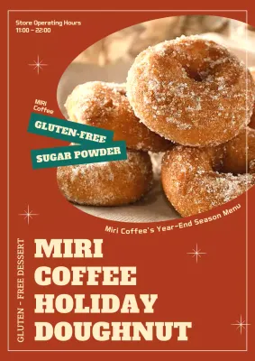 Brown Retro Holiday Menu Poster