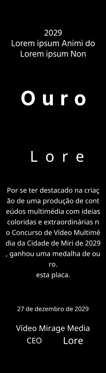 Placas vencedoras para um conceito de prémio de concurso elegante