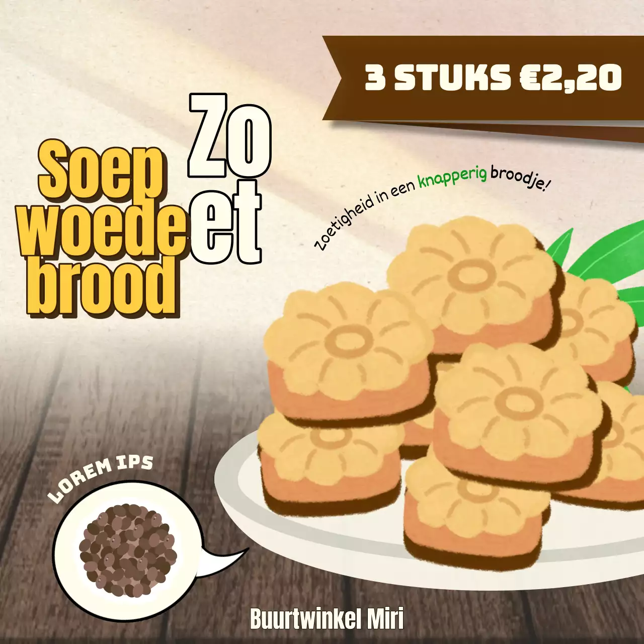 Promoot chrysantenbrood, een beige wintertraktatie