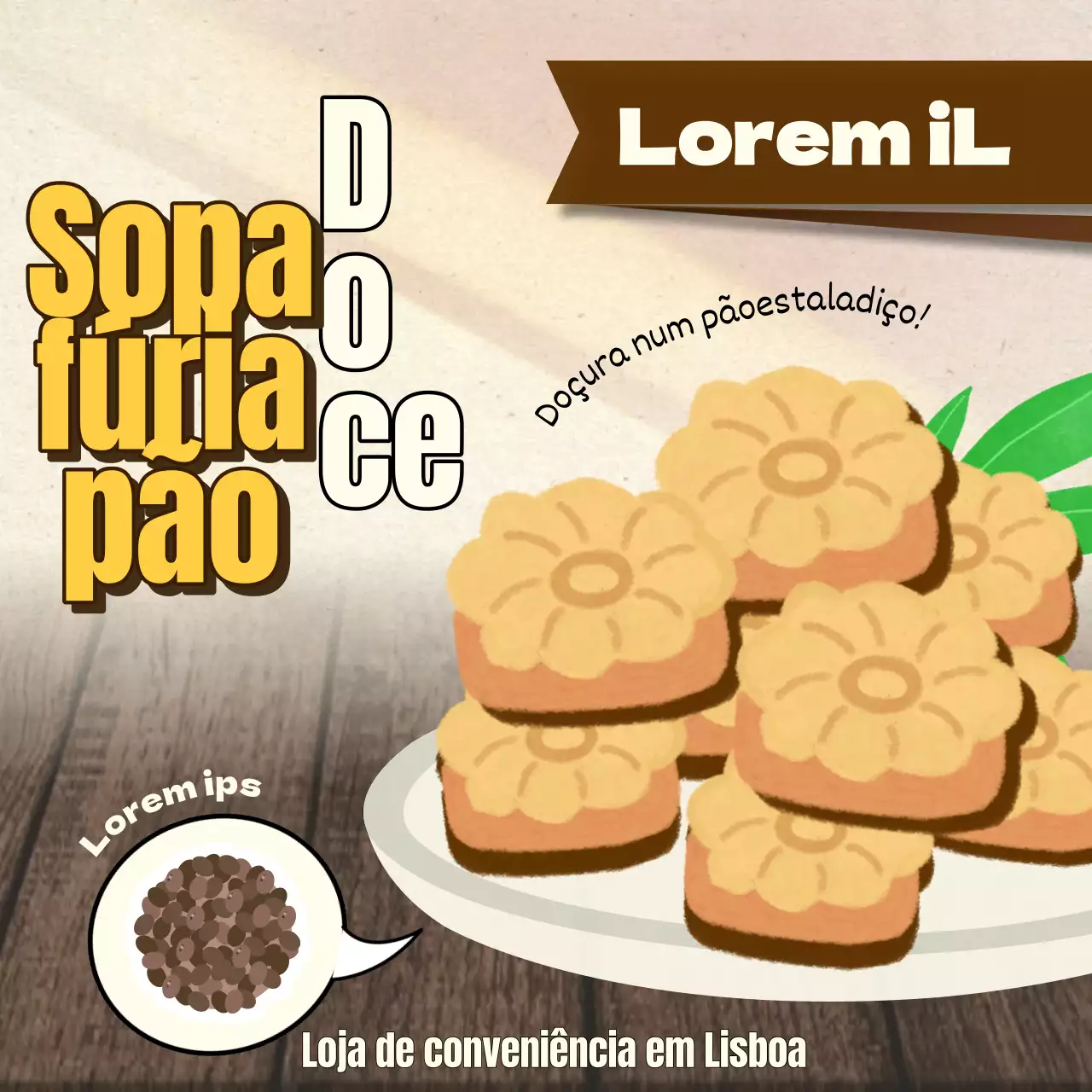 Promover o pão de crisântemo, um doce bege de inverno