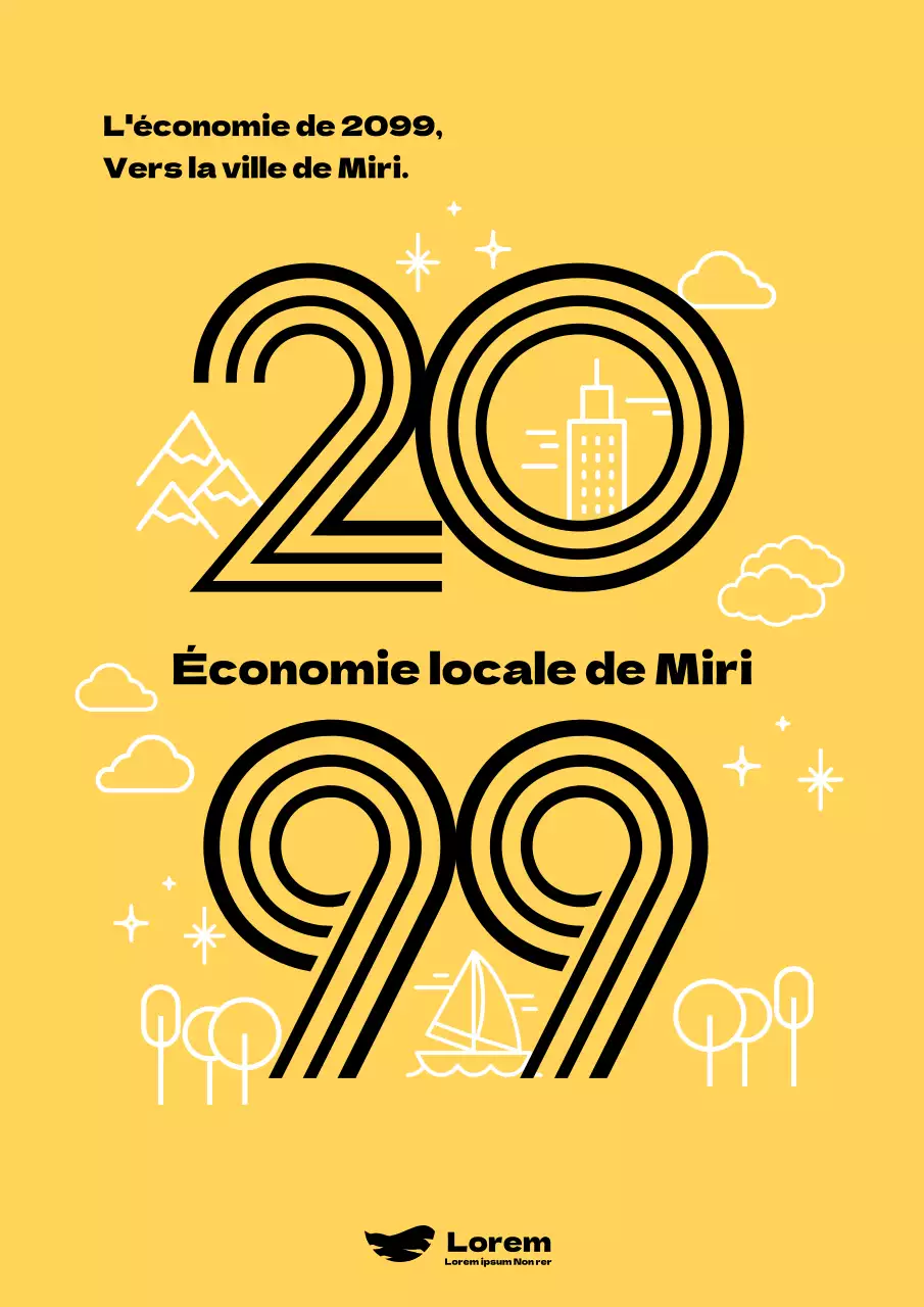 Enseigne moderne de commerce local sur fond jaune