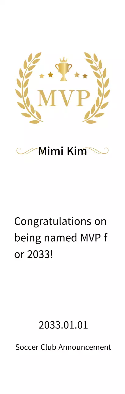 Plakat pemenang yang mewah dengan hiasan laurel emas dan piala