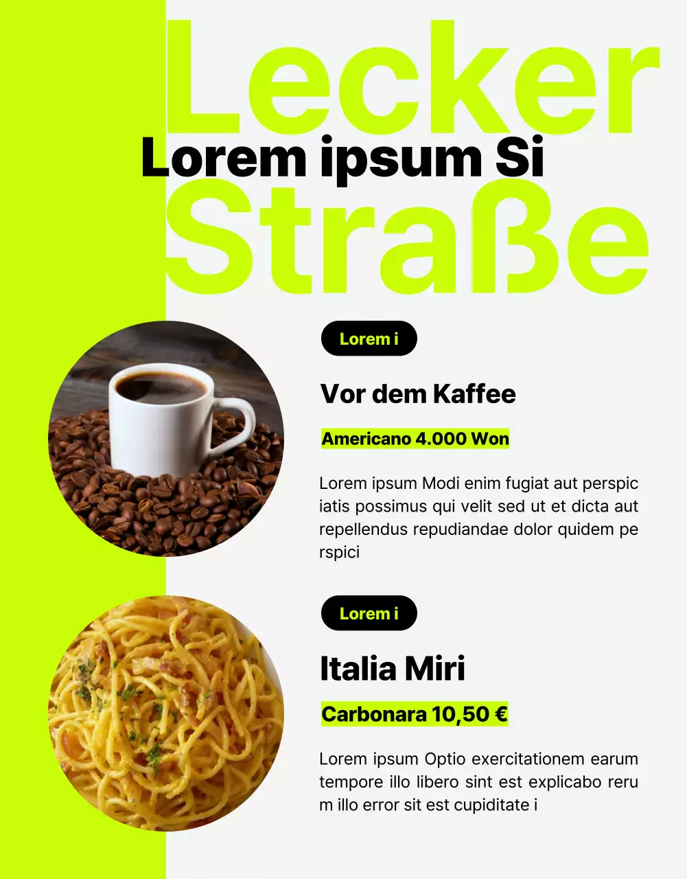 Ein trendiger interner Webzine-Newsletter mit lindgrünen Akzenten