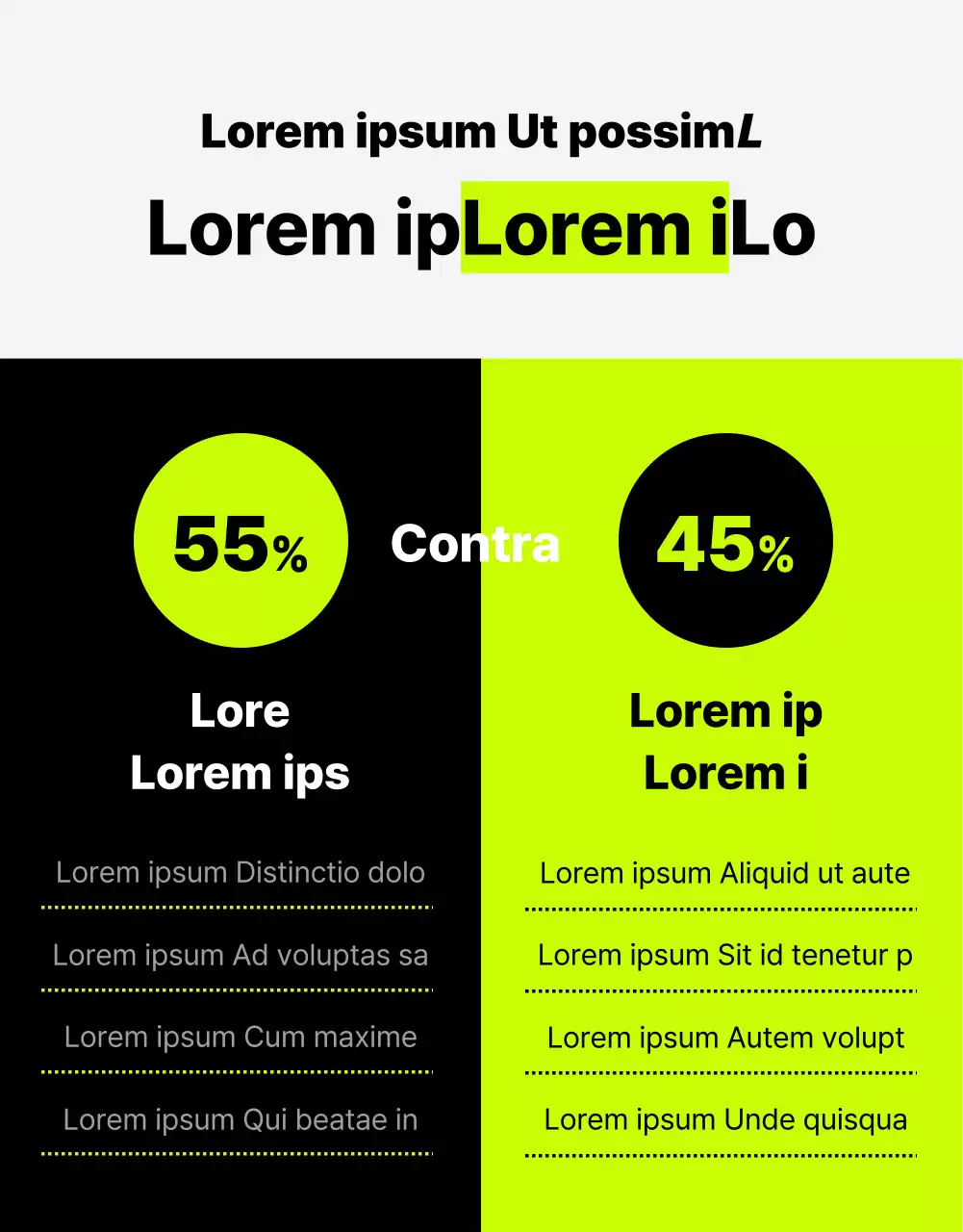 Un moderno boletín interno con toques verde lima