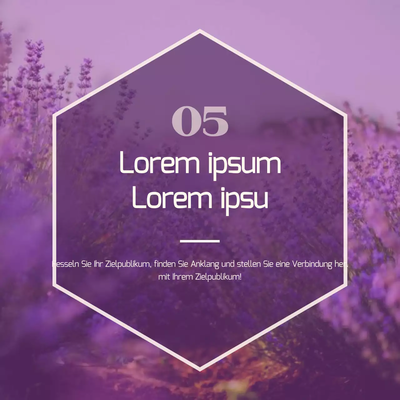 Ein minimalistischer Marketingbeitrag in Lila