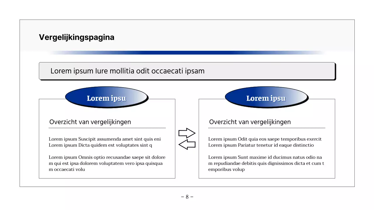 Eenvoudig afdrukbaar rapport in zwart en marineblauw