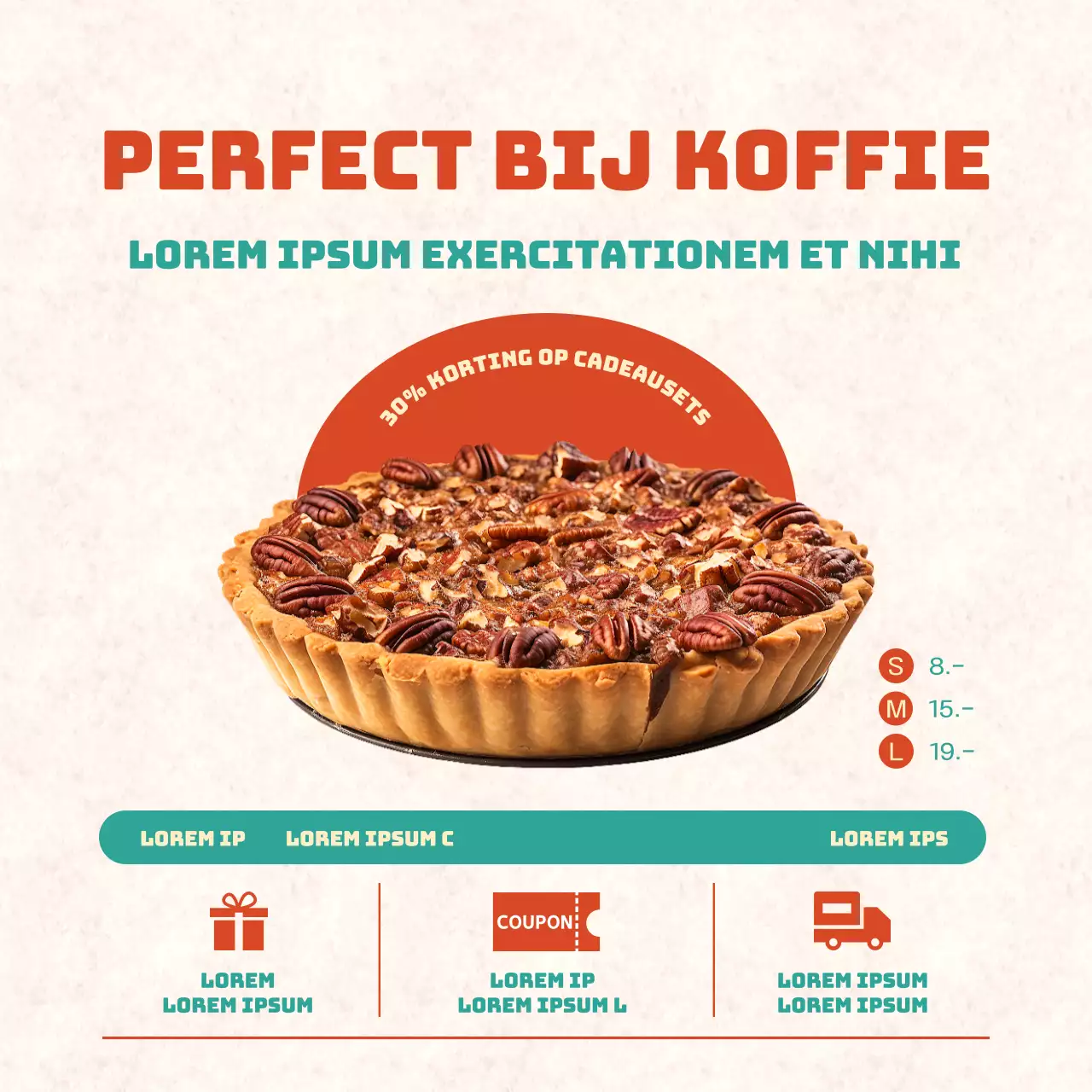 Promoot een vintage, rood en mint dessertmenu voor de feestdagen