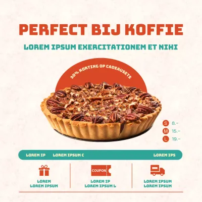 Promoot een vintage, rood en mint dessertmenu voor de feestdagen