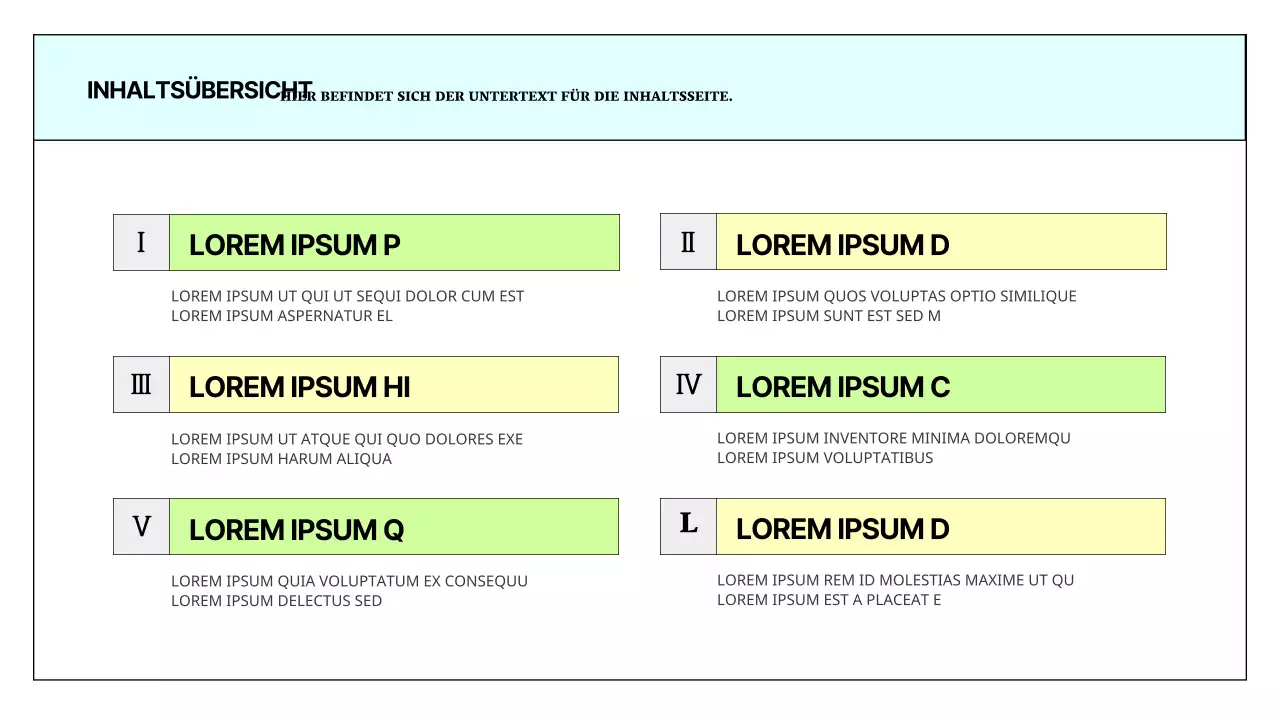Ein einfacher druckbarer Bericht in Hellblau und Chartreuse