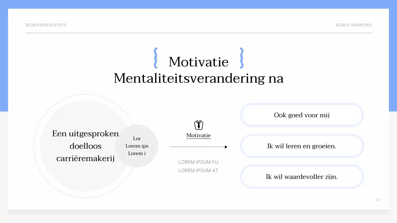 Eenvoudig lichtblauw en grijs motiverend trainingsmateriaal