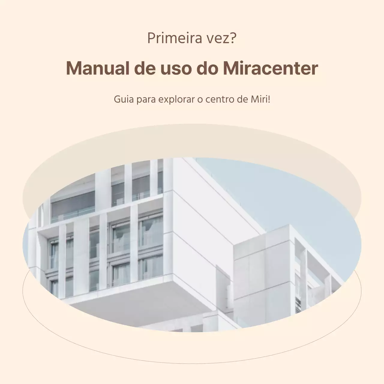 Guia do utilizador para um centro simples com um fundo marfim